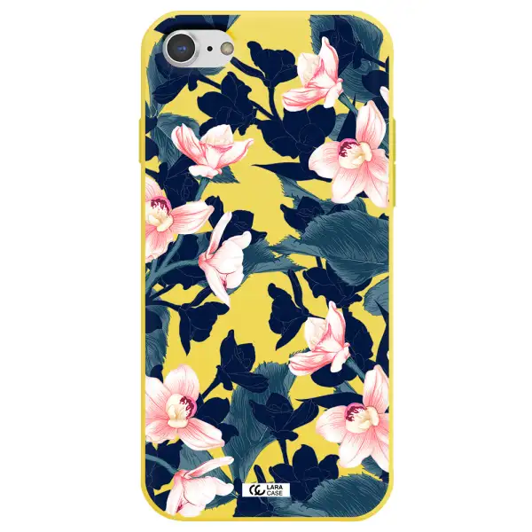 Orchid Apple iPhone 8 Silicone canary yellow Case
