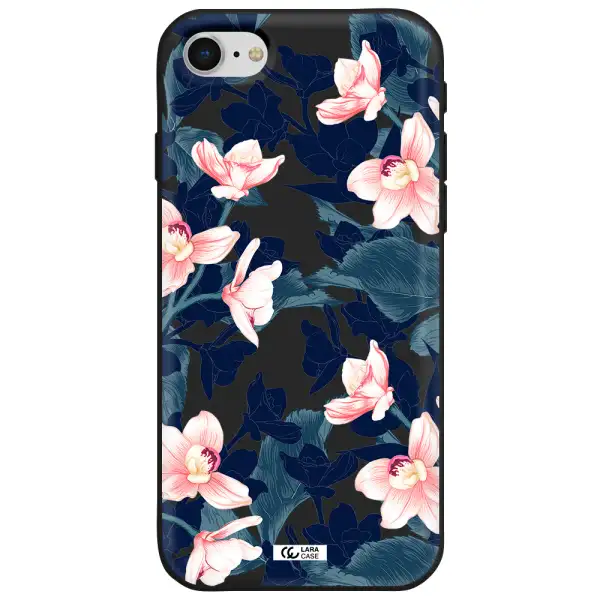 Orchid Apple iPhone se 2020 Silicone black Case