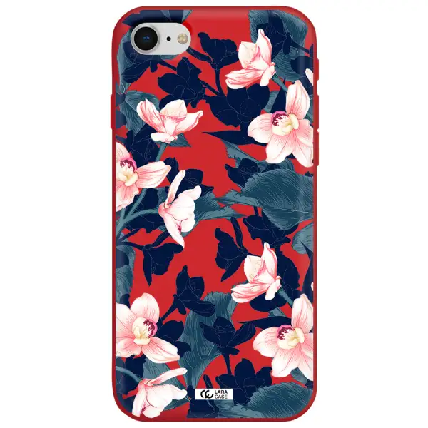 Orchid Apple iPhone se 2020 Silicone Imperial Red Case