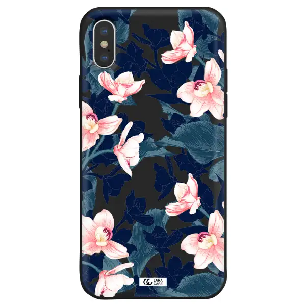 Orchid Apple iPhone X Silicone black Case