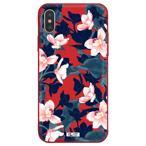 Orchid Apple iPhone X Silicone Imperial Red Case