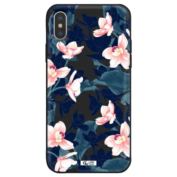 Orchid Apple iPhone XS Silicone black Case
