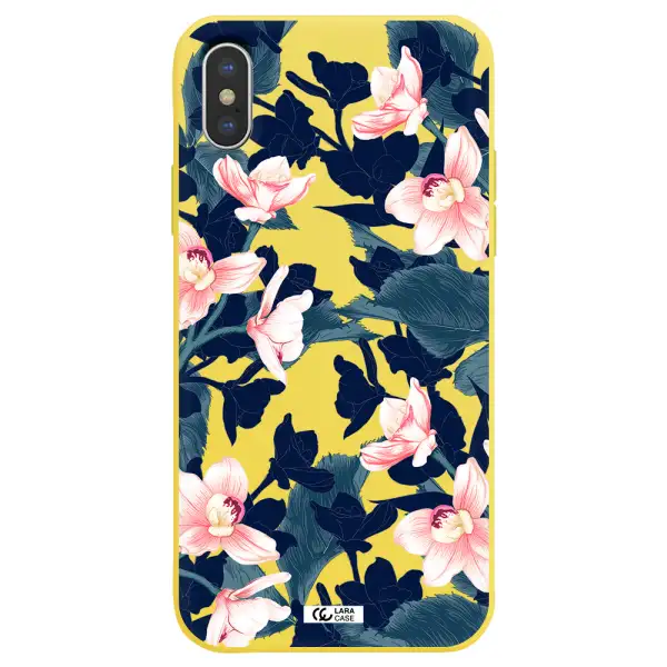 Orchid Apple iPhone XS Silicone canary yellow Case