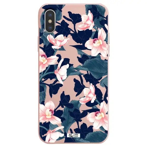 Orchid Apple iPhone XS Silicone pastel pink Case
