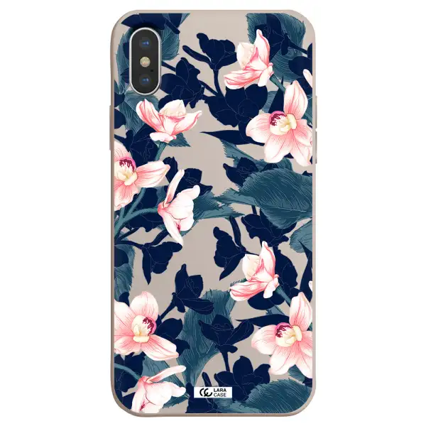 Orchid Apple iPhone XS Silicone Stone Case