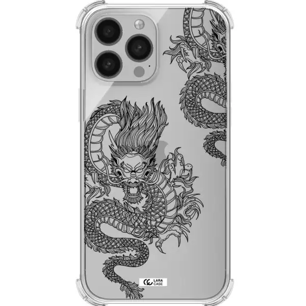 Dragon Line Art Apple iPhone 13 Pro Clear PC Case