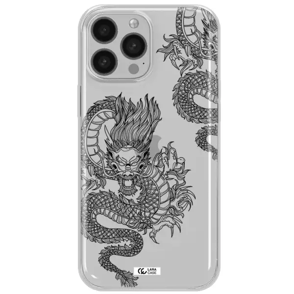 Dragon Line Art Apple iPhone 13 Pro Clear TPU Case