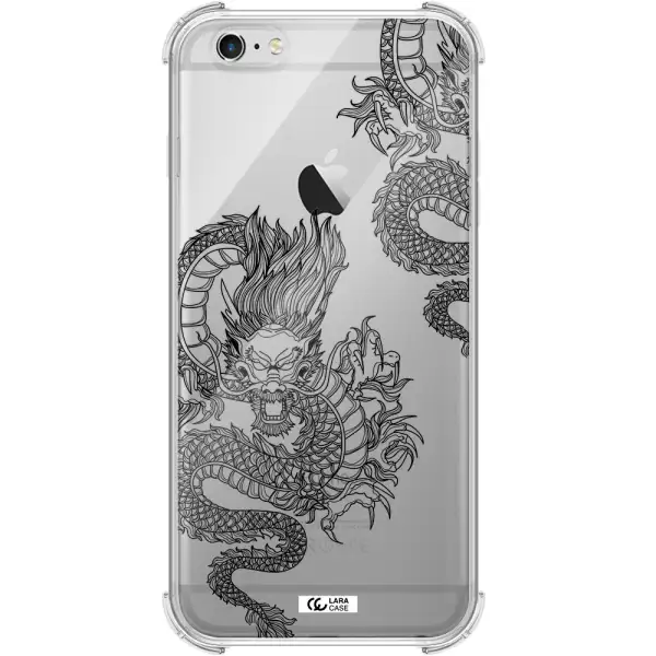 Dragon Line Art Apple iPhone 6 plus Clear PC Case