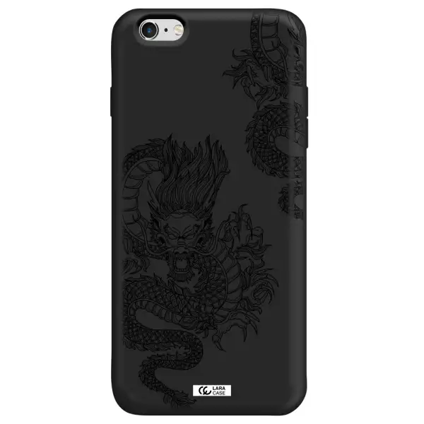 Dragon Line Art Apple iPhone 6 plus Silicone black Case