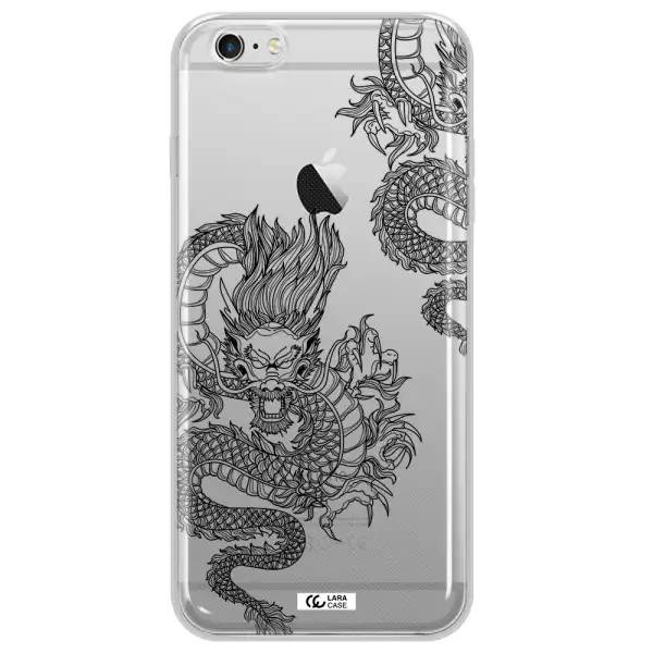 Dragon Line Art Apple iPhone 6 s plus Clear TPU Case