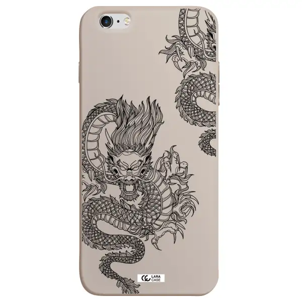 Dragon Line Art Apple iPhone 6 s plus Silicone Stone Case