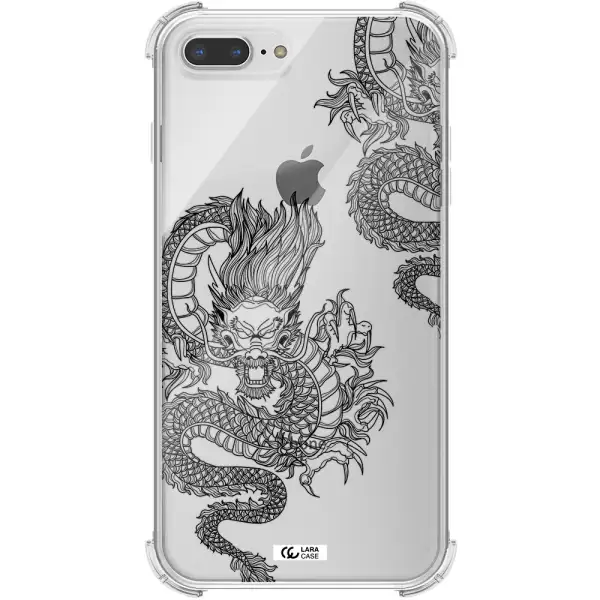Dragon Line Art Apple iPhone 8 plus Clear PC Case