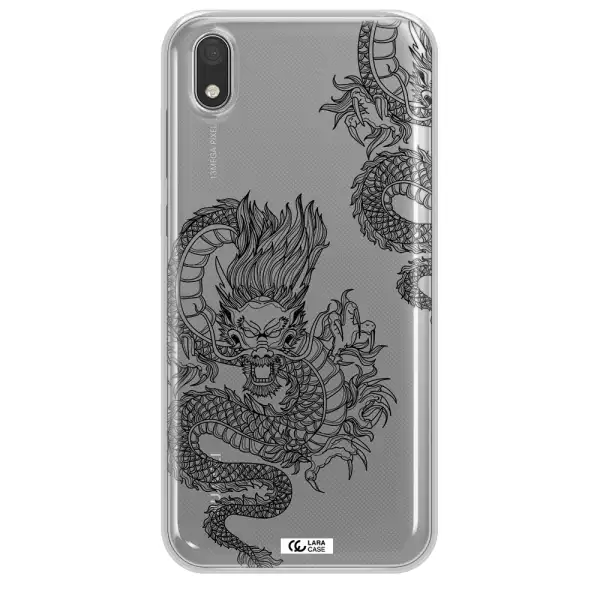 Dragon Line Art Huawei Honor 8S Clear TPU Case