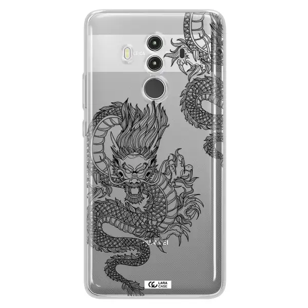 Dragon Line Art Huawei Mate 10 Clear TPU Case