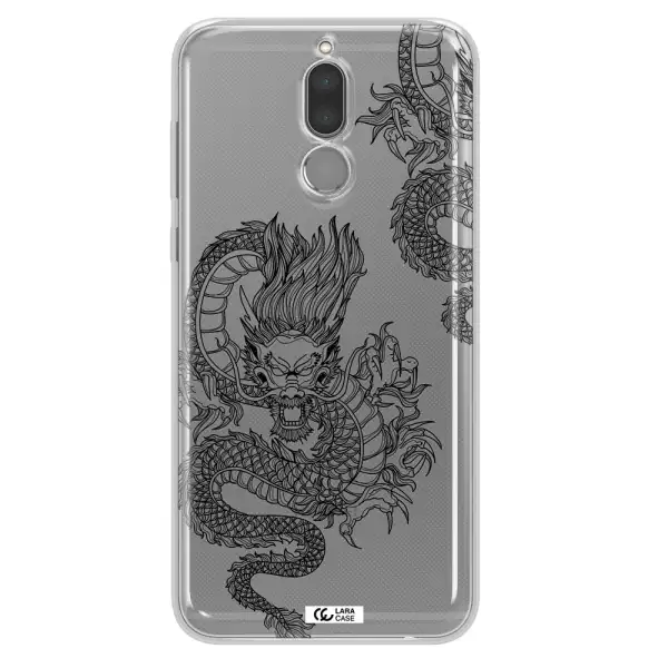 Dragon Line Art Huawei Mate 10 Lite Clear TPU Case