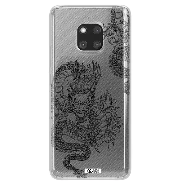 Dragon Line Art Huawei Mate 20 Pro Clear TPU Case