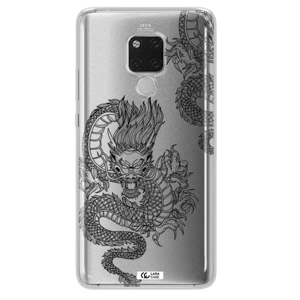 Dragon Line Art Huawei Mate 20X Clear TPU Case