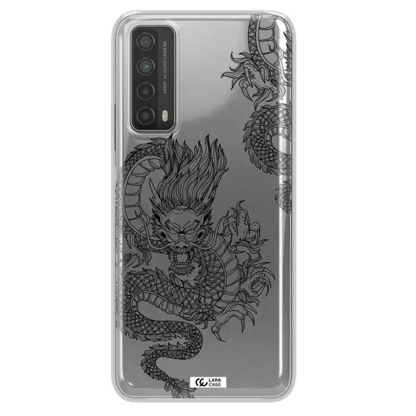 Dragon Line Art Huawei P Smart 2021 Clear TPU Case