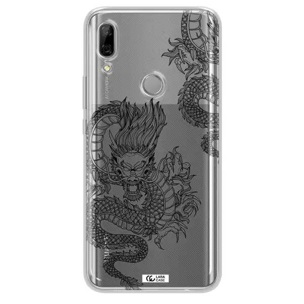 Dragon Line Art Huawei P Smart Z Clear TPU Case