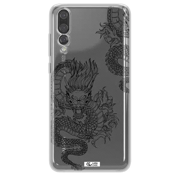 Dragon Line Art Huawei P20 Pro Clear TPU Case