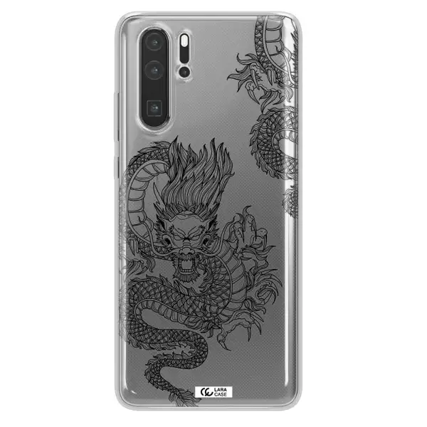 Dragon Line Art Huawei P30 Pro Clear TPU Case