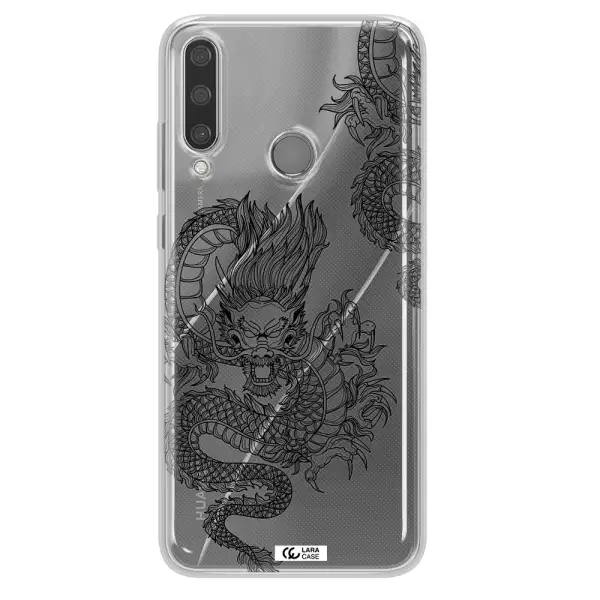 Dragon Line Art Huawei Y6P Clear TPU Case