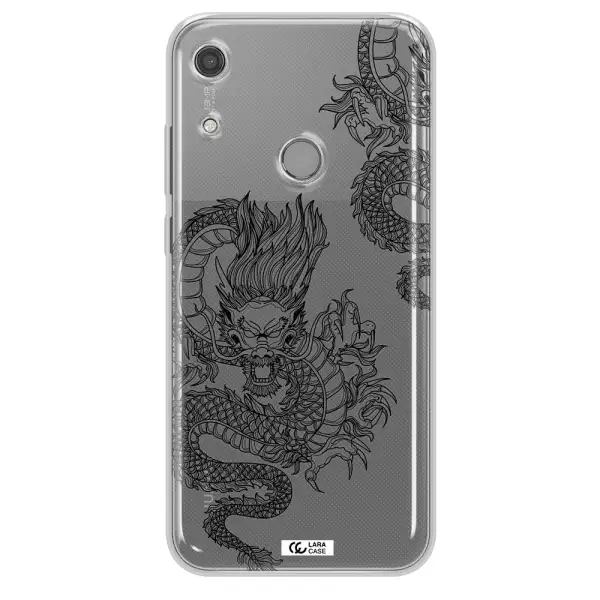 Dragon Line Art Huawei Y6S Clear TPU Case