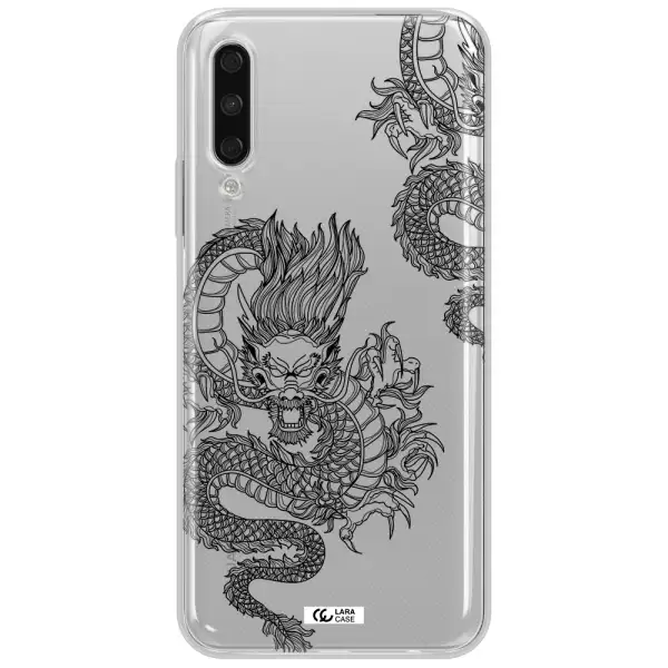 Dragon Line Art Huawei Y9S Clear Tpu Case