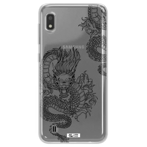Dragon Line Art Samsung A10 Clear TPU Case