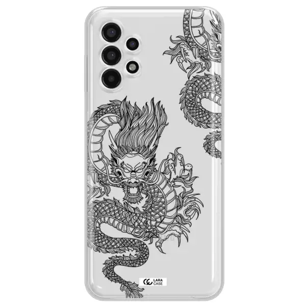 Dragon Line Art Samsung A13 4g Clear TPU Case