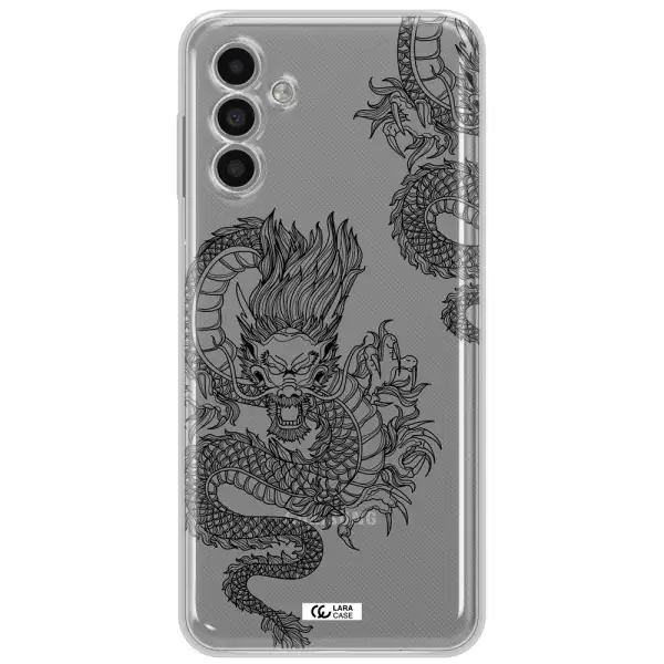 Dragon Line Art Samsung A13 5G Clear Tpu Case
