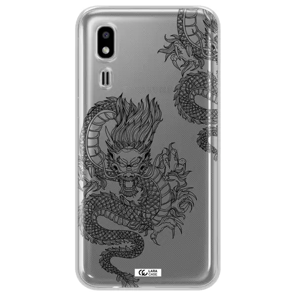 Dragon Line Art Samsung A2 Core Clear TPU Case