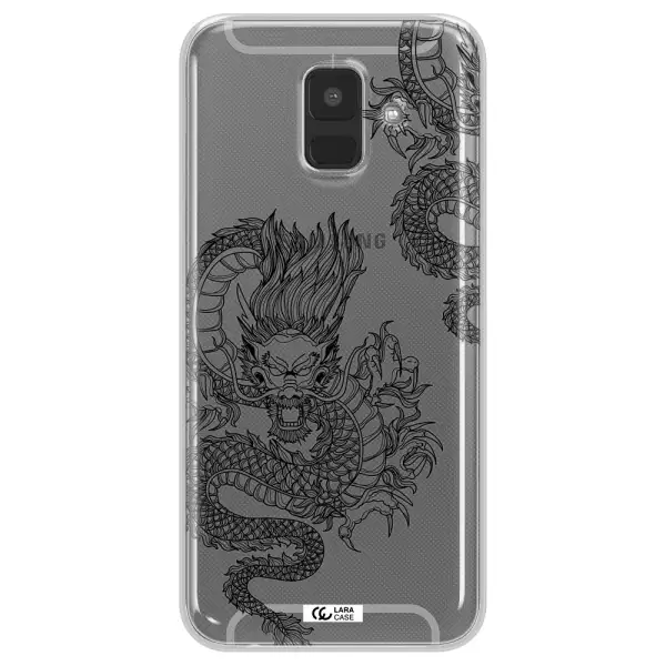 Dragon Line Art Samsung A6 Clear TPU Case