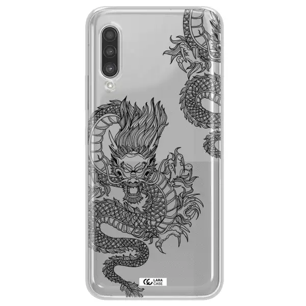 Dragon Line Art Samsung A90 Clear TPU Case