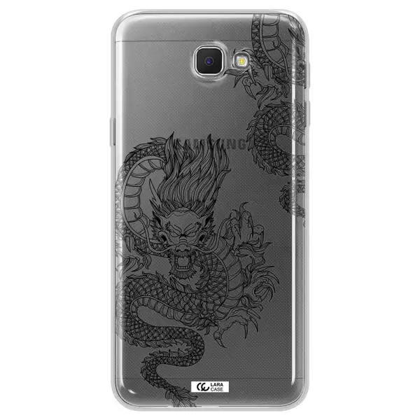 Dragon Line Art Samsung J5 Prime Clear TPU Case