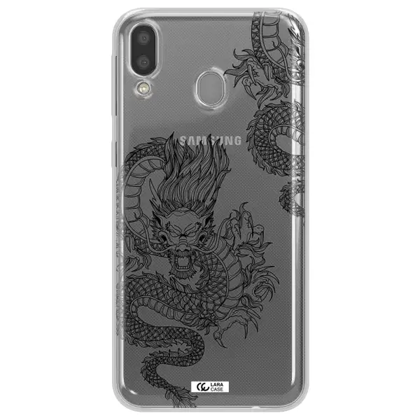 Dragon Line Art Samsung M20 Clear TPU Case