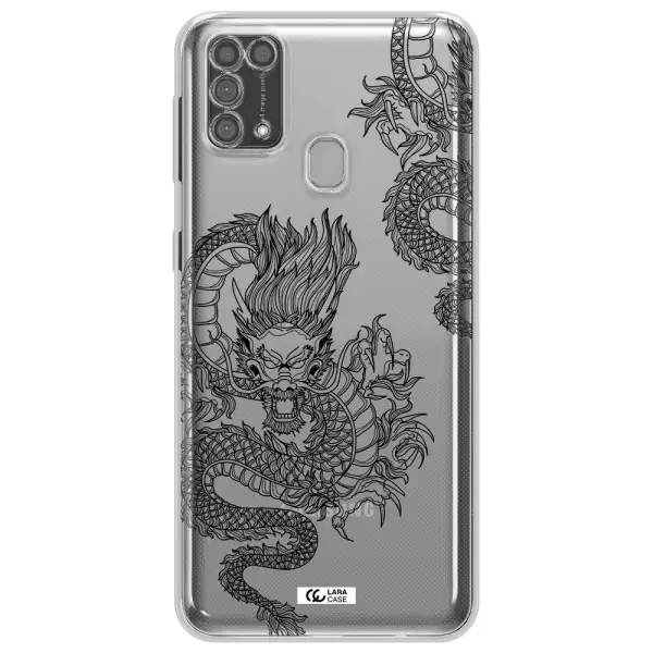 Dragon Line Art Samsung M31 Clear TPU Case