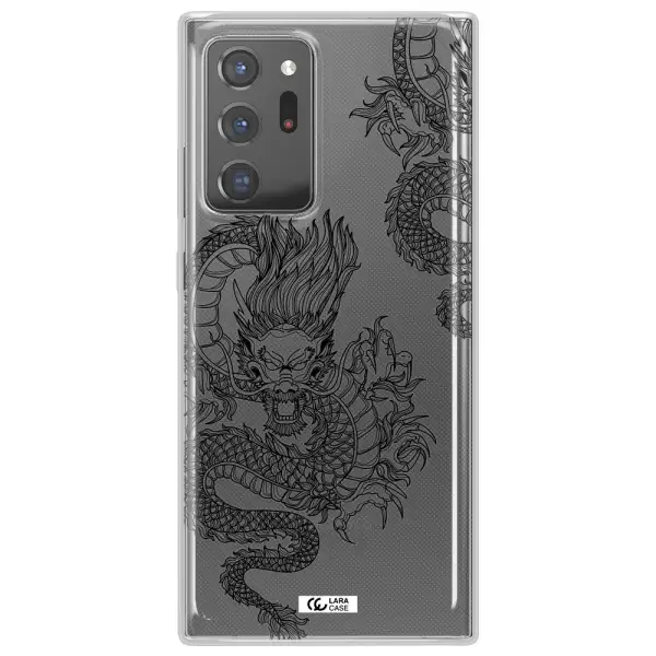 Dragon Line Art Samsung Note 20 Ultra Clear TPU Case