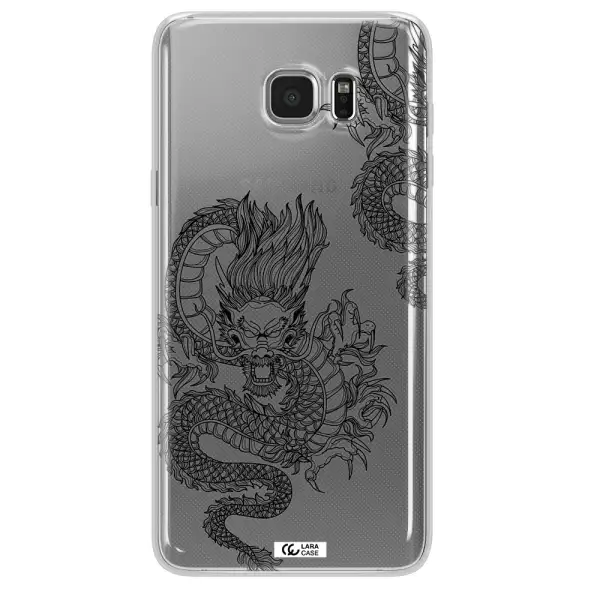 Dragon Line Art Samsung Note 5 Clear TPU Case