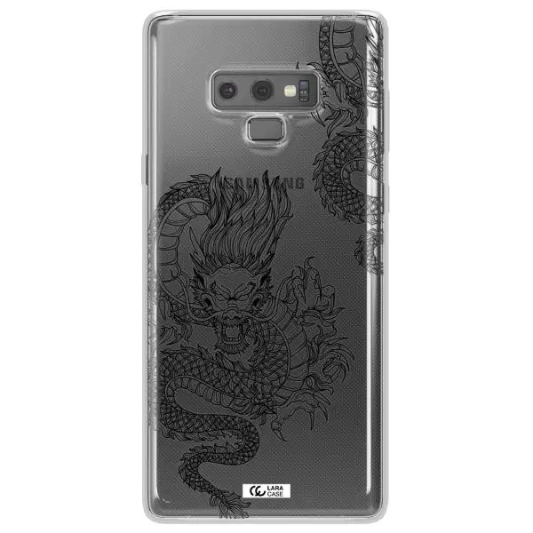 Dragon Line Art Samsung Note 9 Clear TPU Case