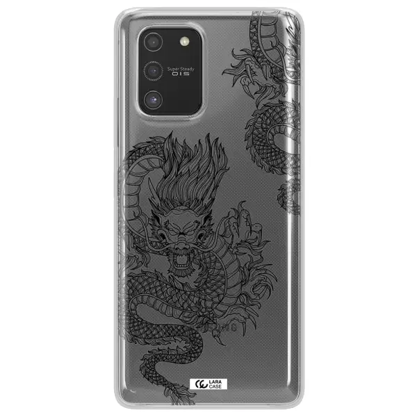 Dragon Line Art Samsung S10 Lite Clear TPU Case