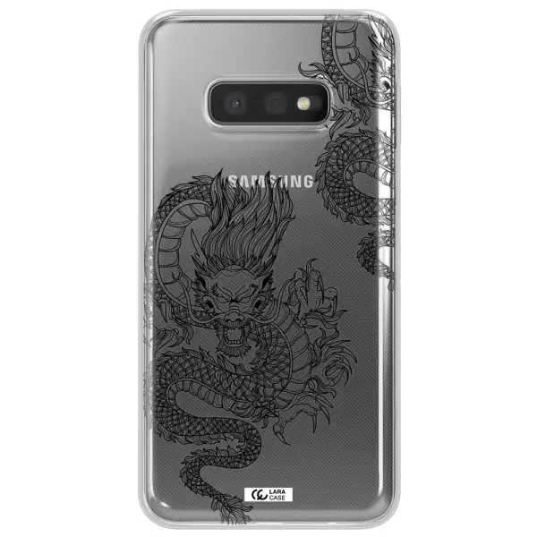 Dragon Line Art Samsung S10e Clear TPU Case