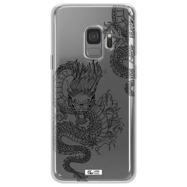 Dragon Line Art Samsung S9 Clear TPU Case