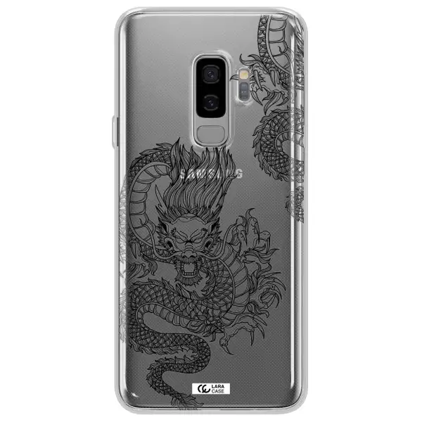 Dragon Line Art Samsung S9 Plus Clear TPU Case