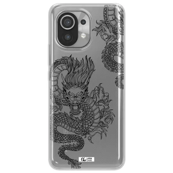 Dragon Line Art Xiaomi Mi 11 Clear TPU Case