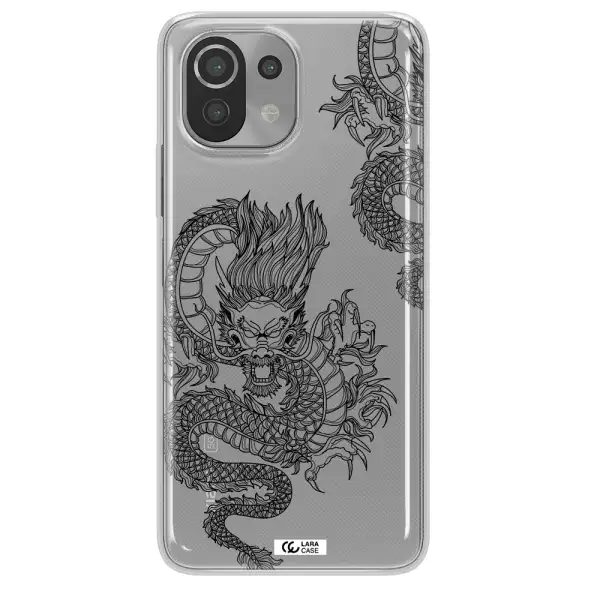 Dragon Line Art Xiaomi Mi 11 Lite Clear TPU Case