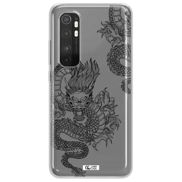 Dragon Line Art Xiaomi Mi Note 10 Lite Clear TPU Case