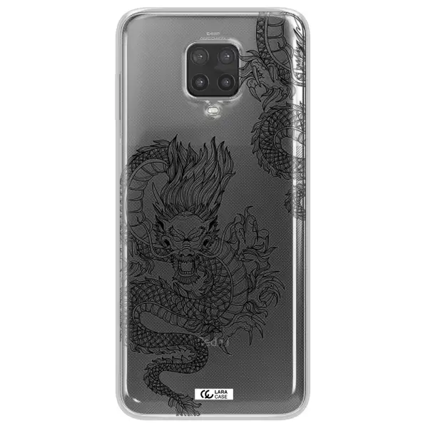 Dragon Line Art Xiaomi Note 9 Pro Clear TPU Case