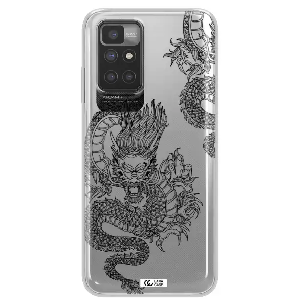Dragon Line Art Xiaomi Redmi 10 Clear TPU Case