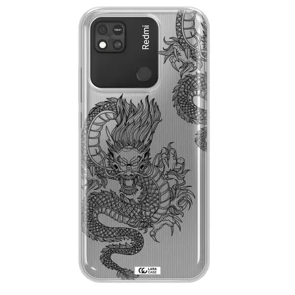 Dragon Line Art Xiaomi Redmi 10A Clear TPU Case